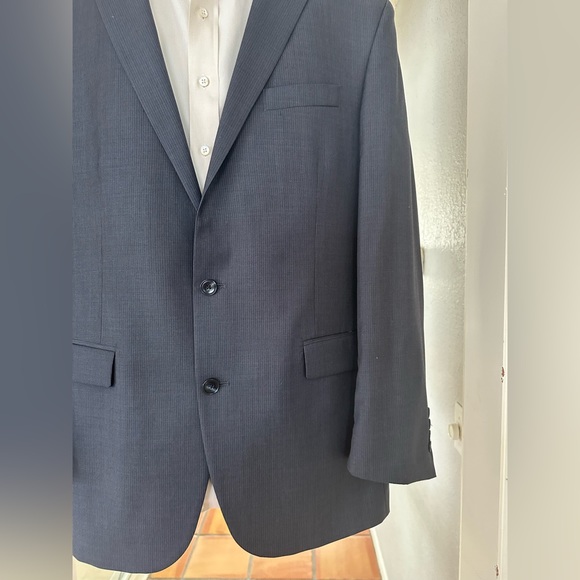 Men’s Suit Like New Navy 44L W38 Kenneth Cole New York sophisticated Business - Picture 3 of 15